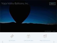 Tablet Screenshot of napavalleyballoons.com